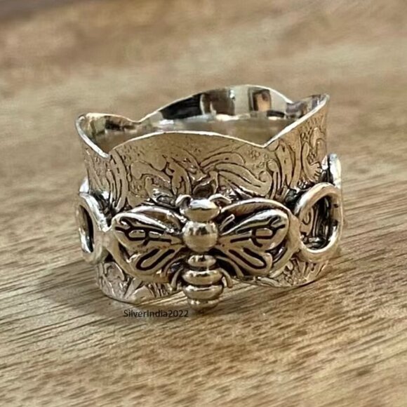 Boho Bumble Bee Band Ring #1135 - Picture 7 of 10